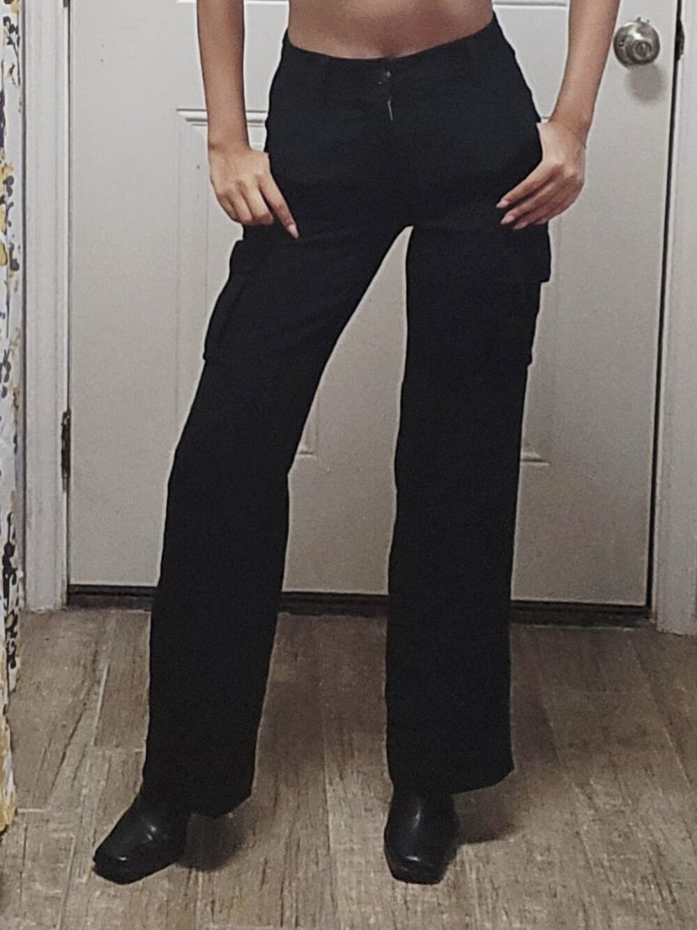 Size 00 Black High Rise Slacks - Has Pockets - Picture 2 of 5